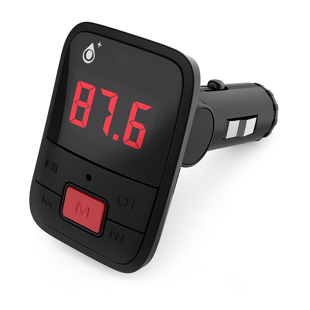 BTS FM Transmitter – Car Bluetooth Adapter with Mic, USB Charger & LED Display