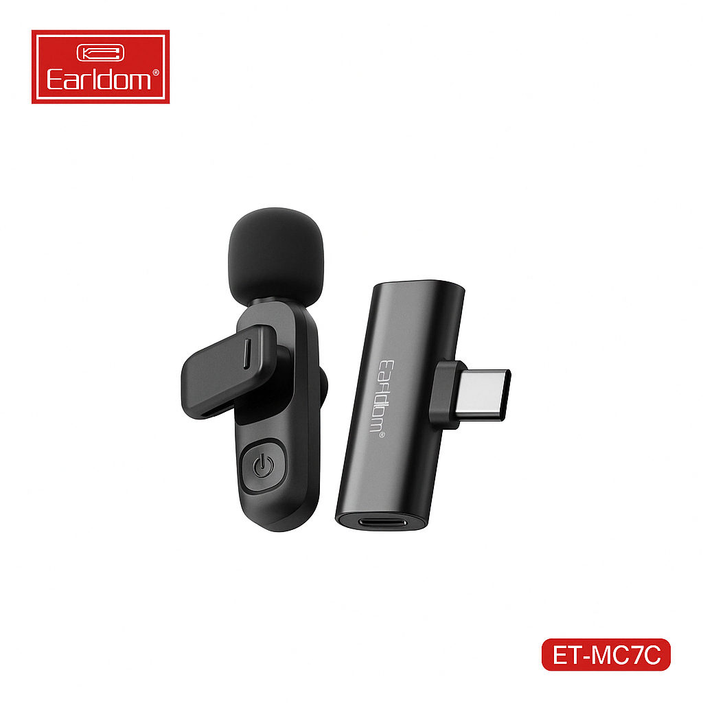 Rechargeable Wireless Microphone – Noise-Cancelling Mic for YouTube, Interviews, Vlogging & Content Creation