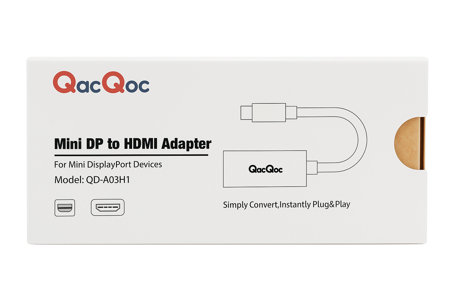 Mini DP to HDMI Adapter – High-Resolution Display for Mac & PC