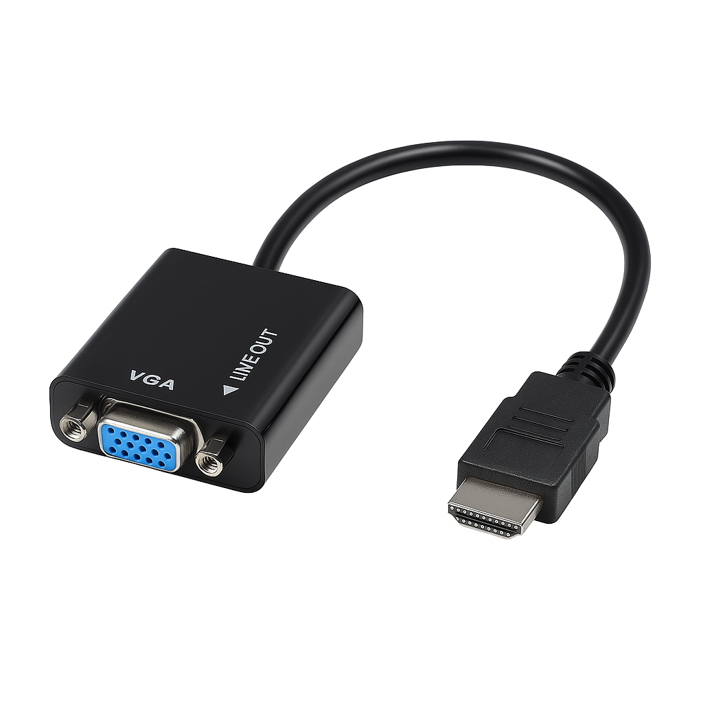 VGA to HDMI HD Converter Cable – Audio & Video Adapter (1080p)