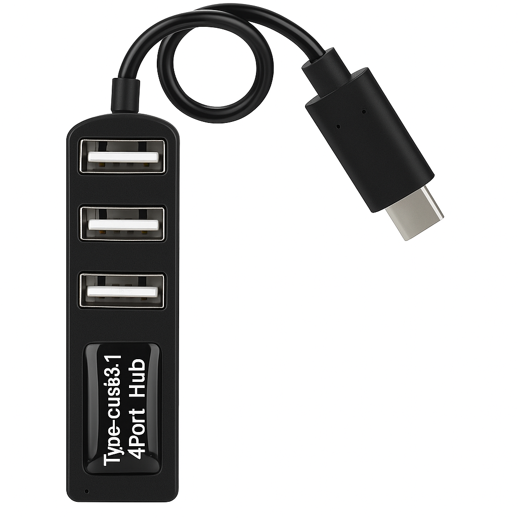 Type-C USB 3.1 4-Port Hub – Ultra-Thin 10Gbps Data Expansion Adapter
