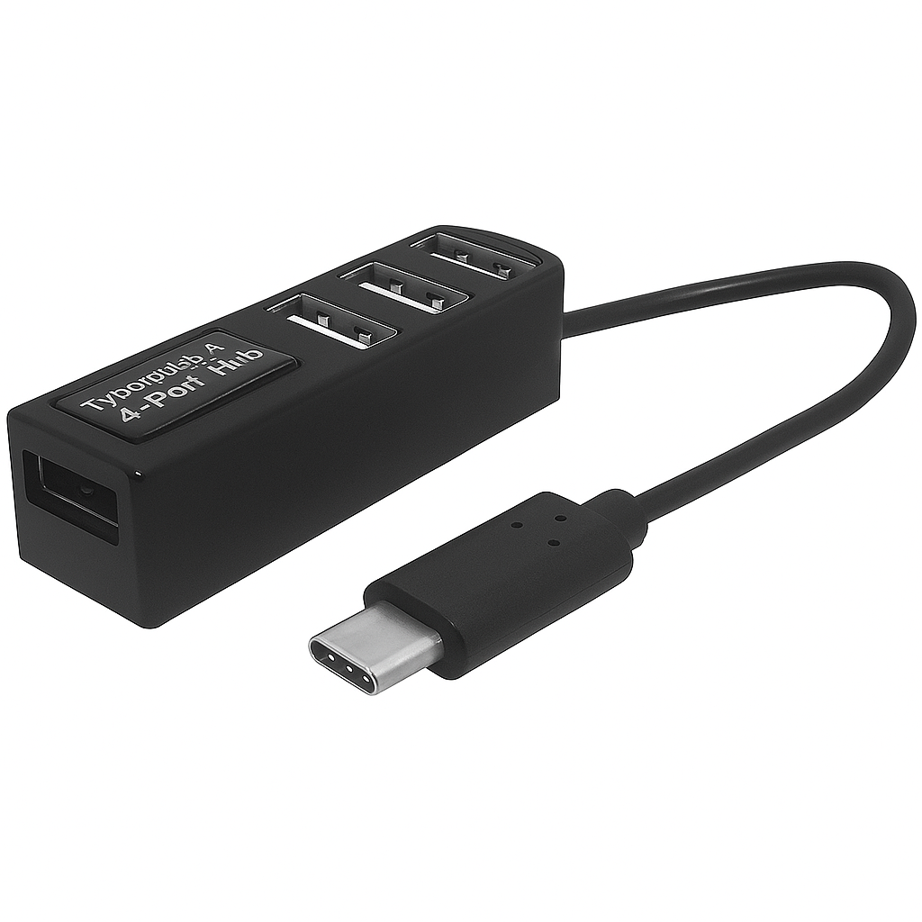 Type-C USB 3.1 4-Port Hub – Ultra-Thin 10Gbps Data Expansion Adapter