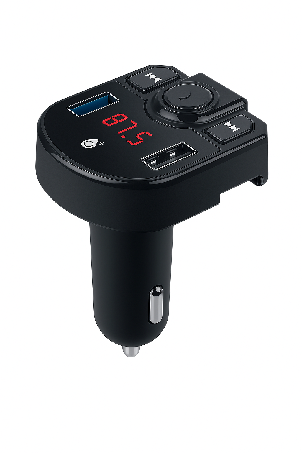 BTS FM Car Transmitter & Dual USB Charger – 3.1A Max, DC12–24V Input