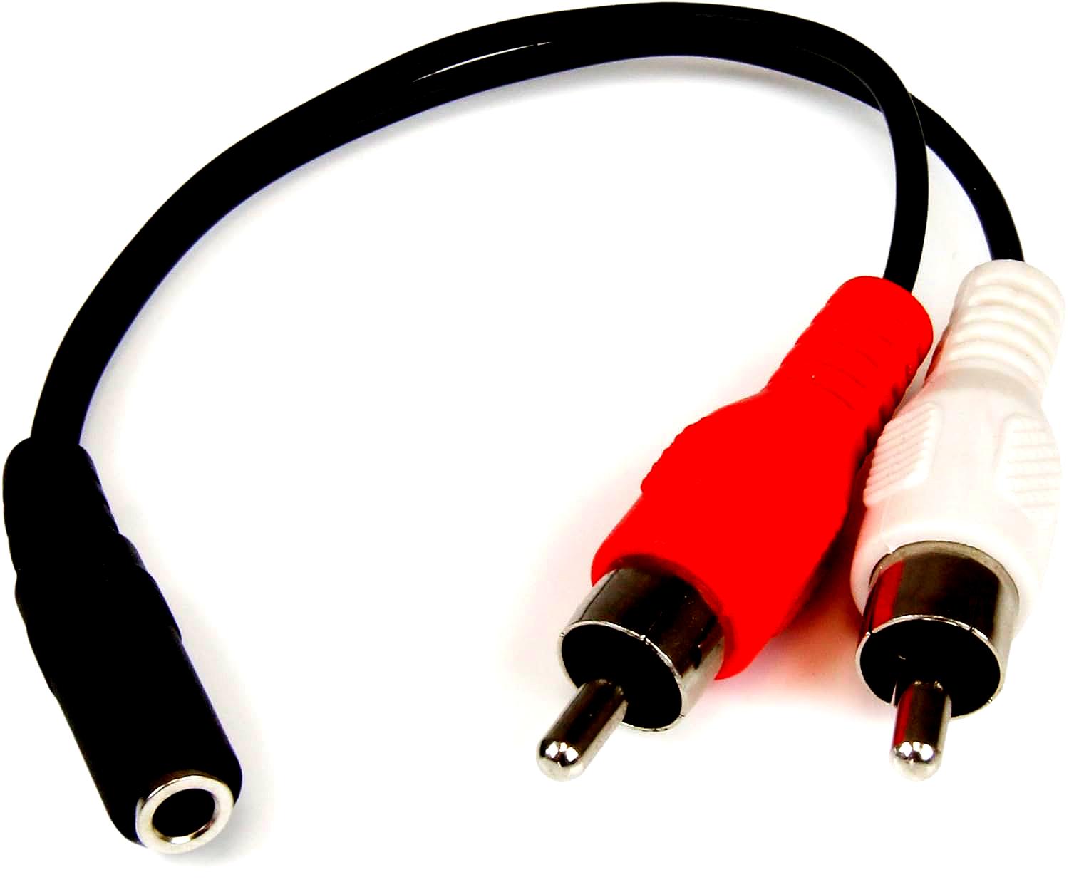 3.5mm AUX to RCA Audio/Video Converter – Stereo to AV Adapter