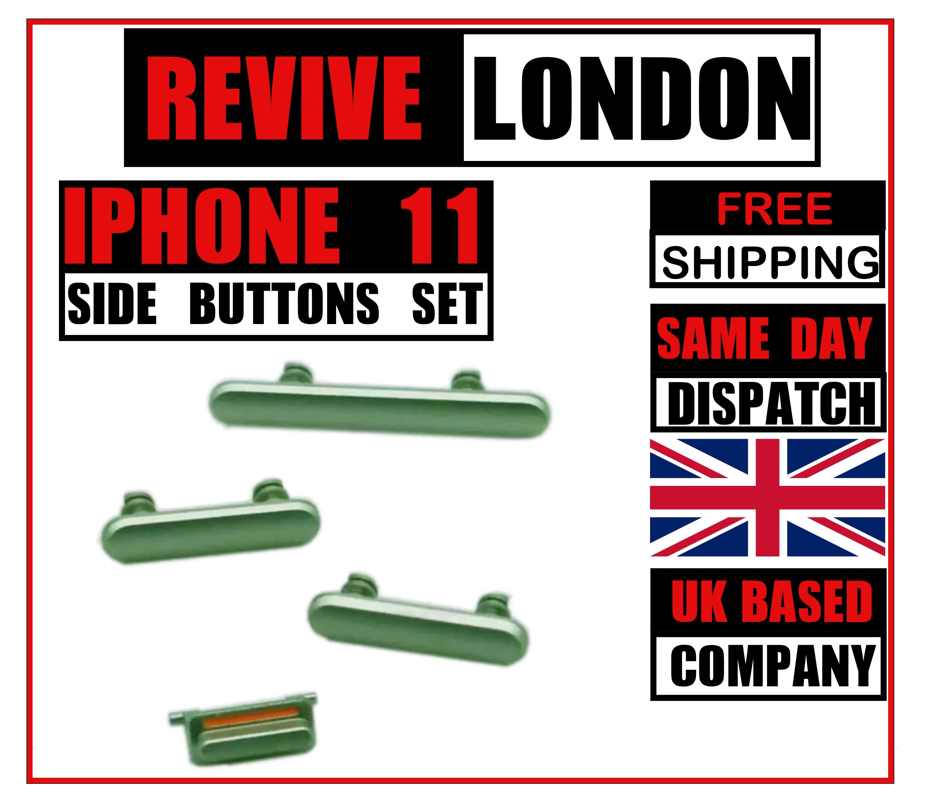 For Apple iPhone 11 Replacement Power Volume And Mute Buttons Green