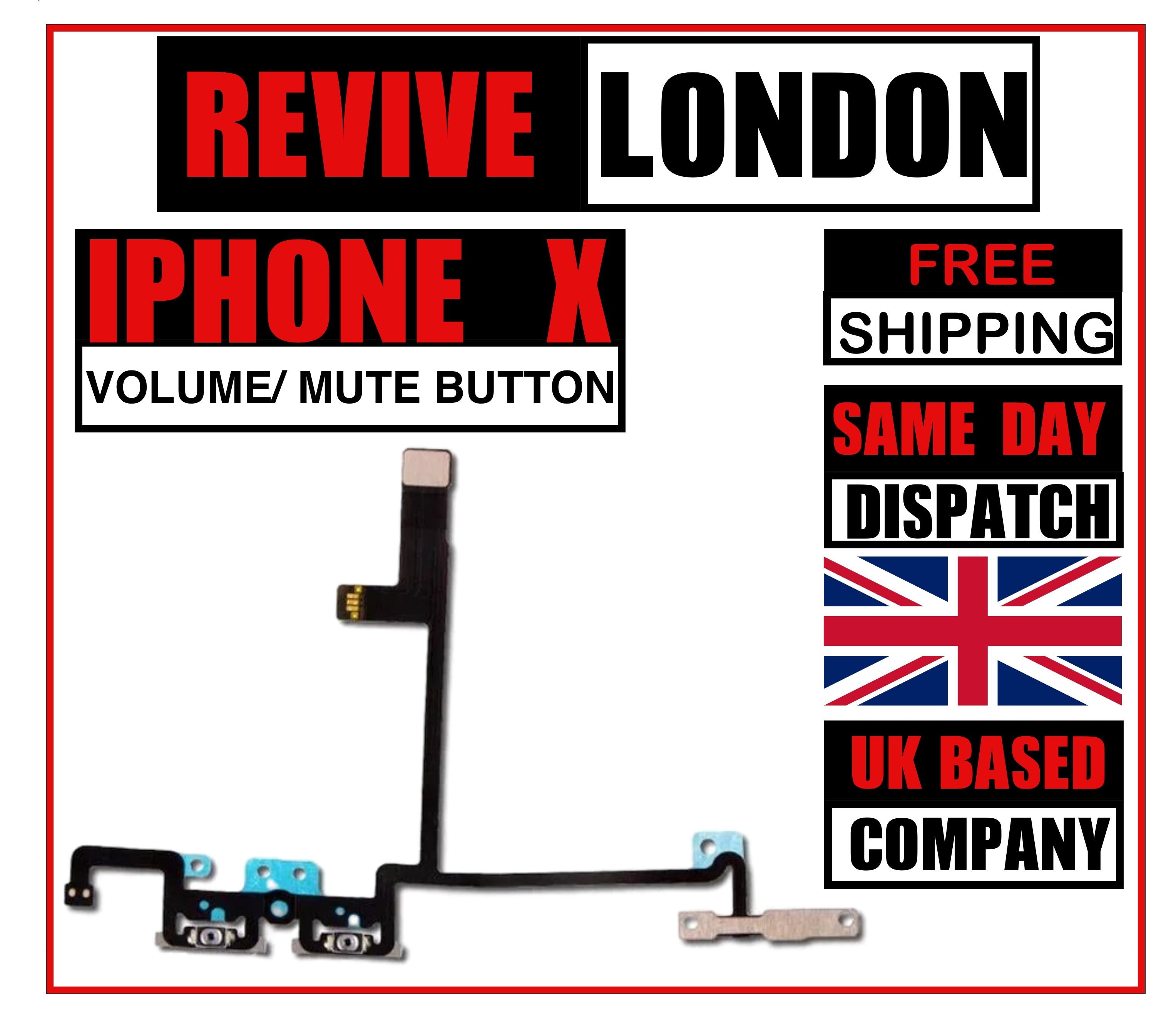 For Apple iPhone X Replacement Volume Button & Mute Switch Flex