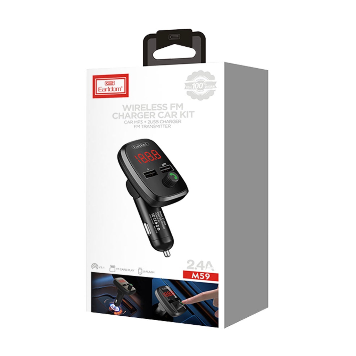 Wireless FM Car Kit with MP3 Player & Dual USB – Bluetooth FM Transmitter Charger