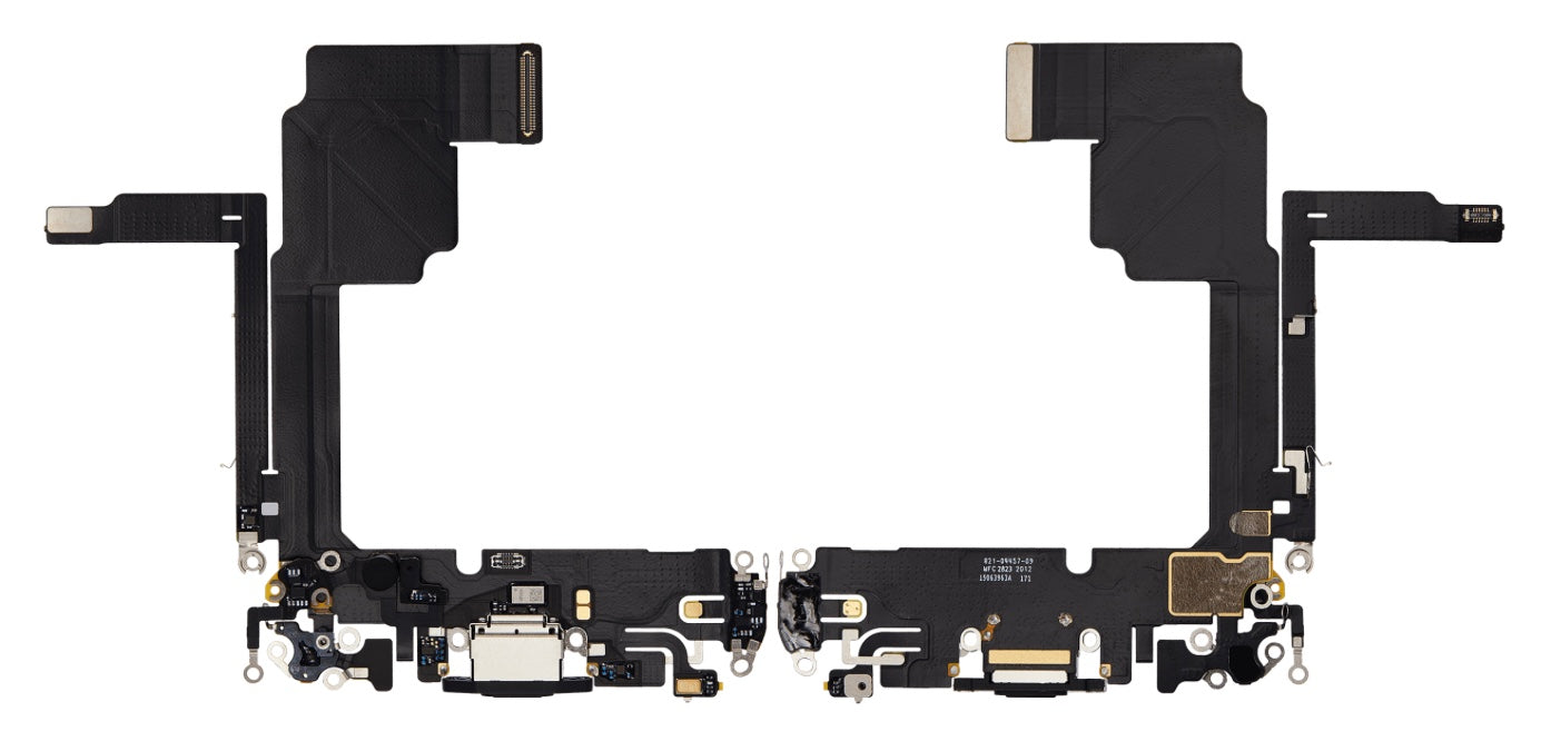iPhone 15 Pro Charging Port Flex Cable Replacement (USB-C Port, Black)