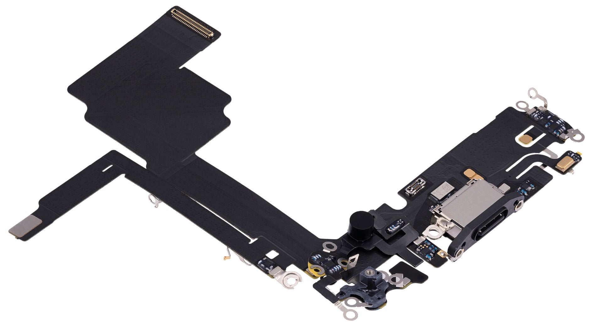 iPhone 15 Pro Charging Port Flex Cable Replacement (USB-C Port, Black)