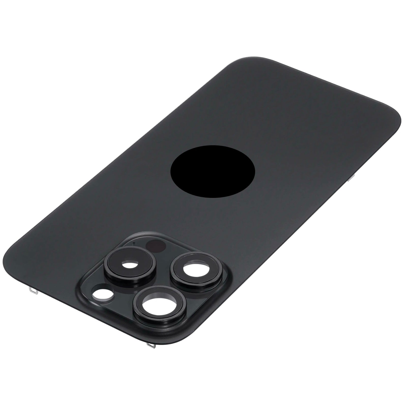 Titanium Black Back Glass with Steel Plate & MagSafe Magnet Pre-Installed Compatible for iPhone 15 Pro – OEM-Compatible Rear Housing Replacement | A2848 A3101 A3104