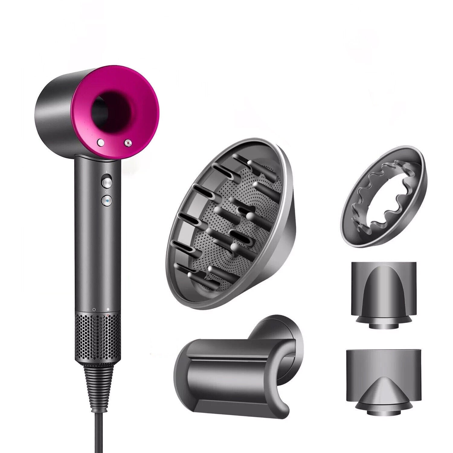 Leafless Hair Dryer – Fast Drying with Intelligent Heat Control & Attachments