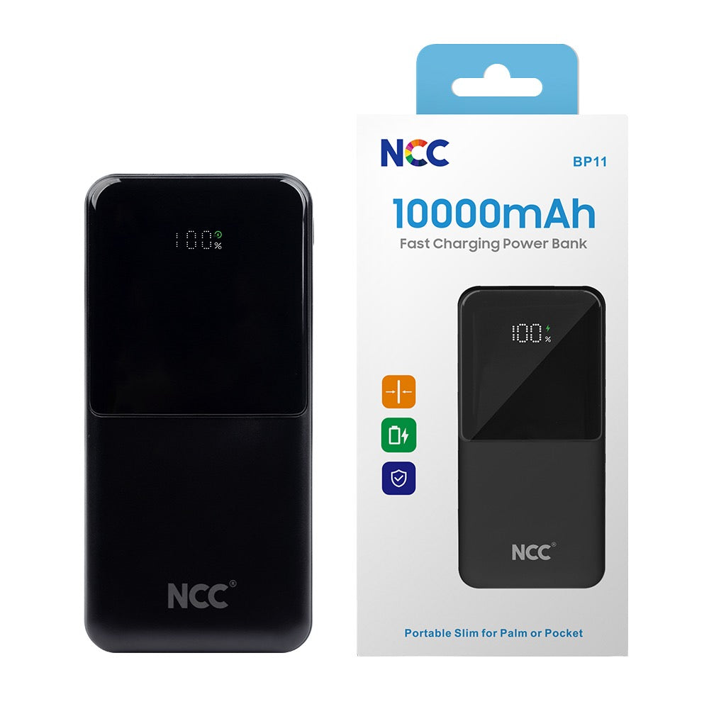 NCC 10000mAh Power Bank – Fast Charging, Slim & Portable | Dual USB Ports
