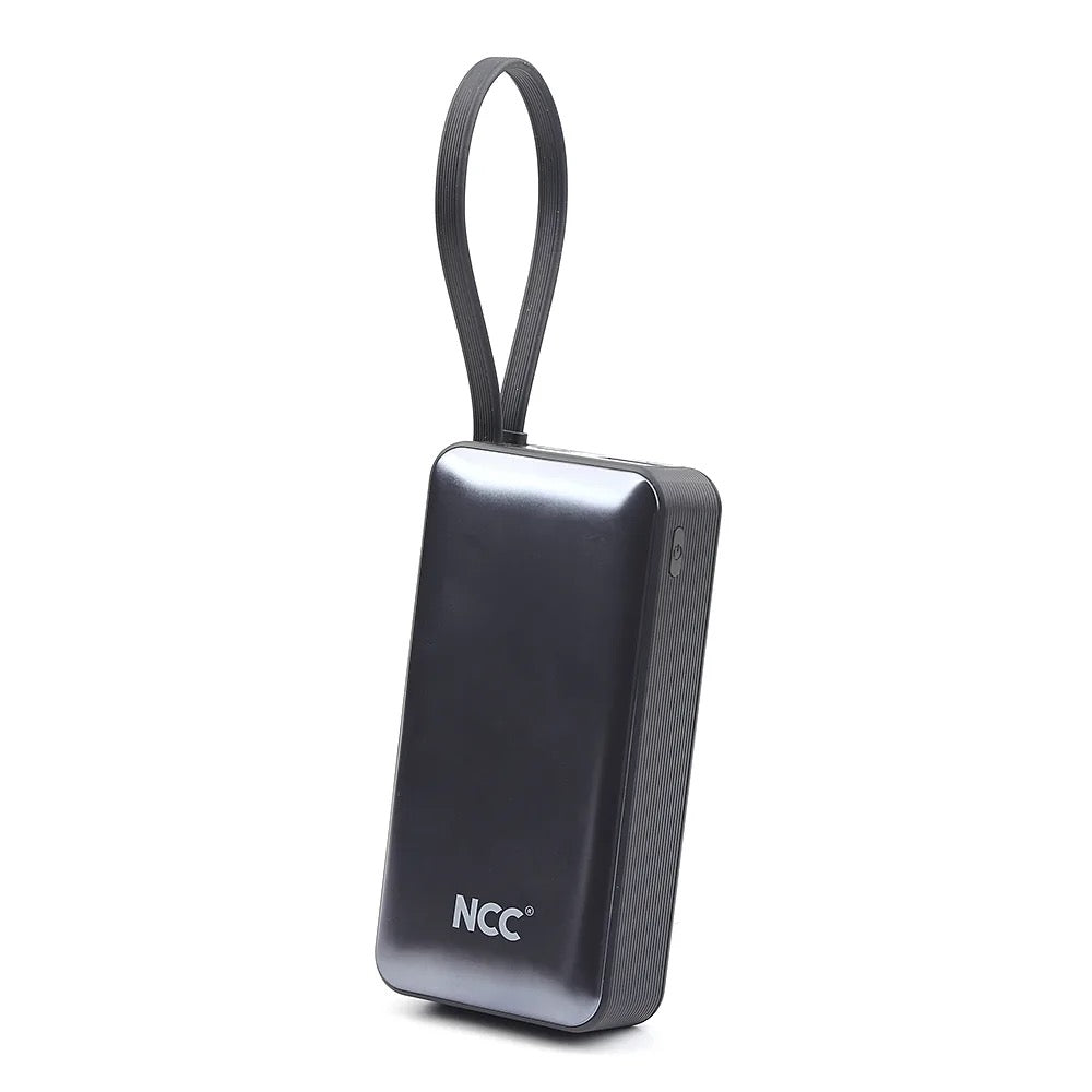 NCC 10000mAh Ultra Compact Fast Charging Power Bank | Built-In Cables