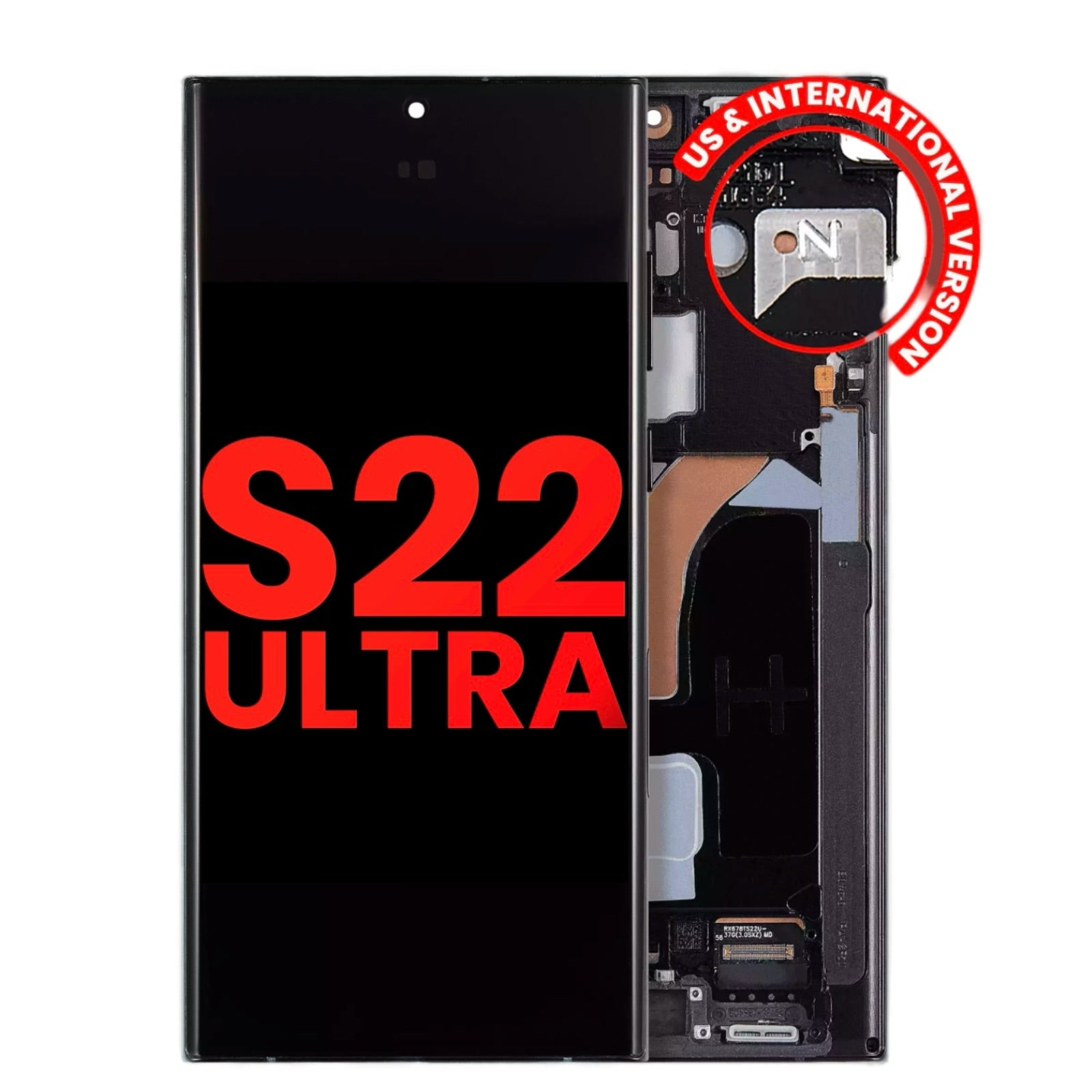 OLED LCD Display Assembly – Compatible with Samsung Galaxy S22 Ultra (All Variants) Graphite