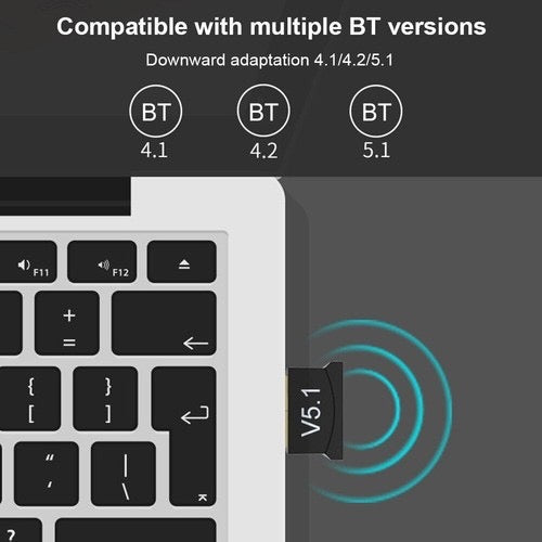 Bluetooth 5.1 USB Adapter – Dual Mode Low Energy Dongle for PC & Mac