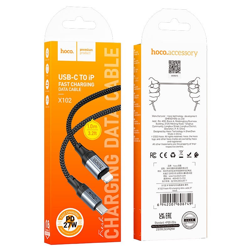 27W Braided Fast Charging Cable – 1M Anti-Bending & Safe Design