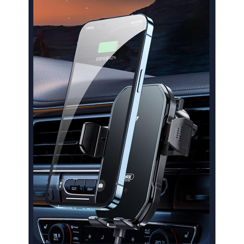 Wireless Car Phone Holder – 15W Fast Charger, 360° Adjustable Mount