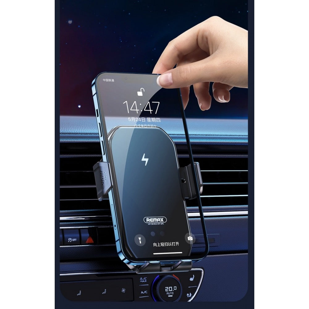 Wireless Car Phone Holder – 15W Fast Charger, 360° Adjustable Mount