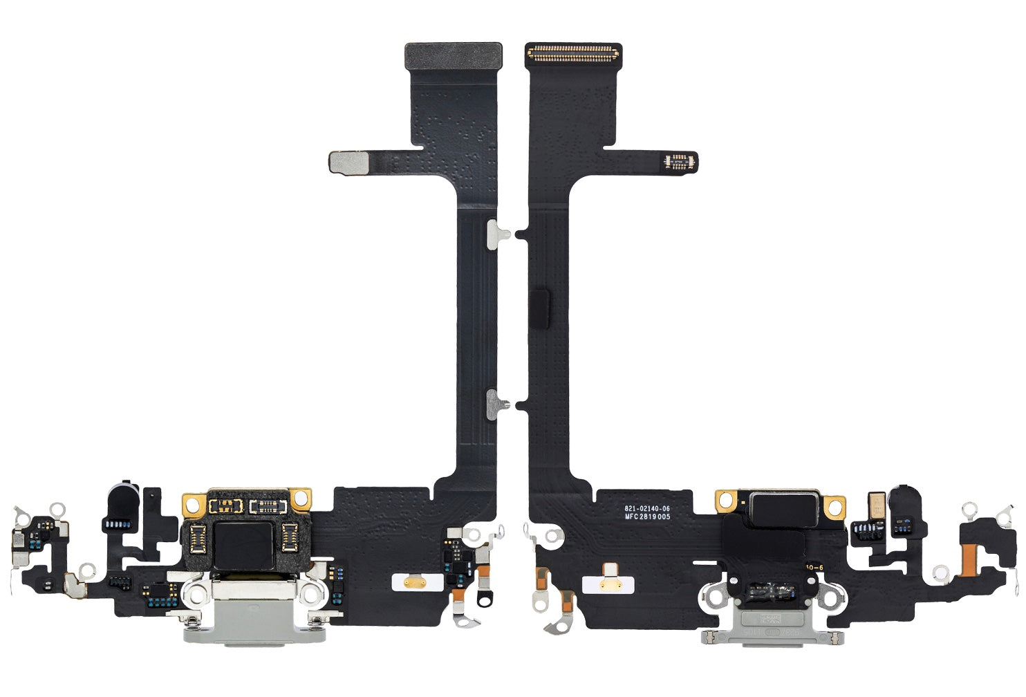 Charging Port Flex Cable Sub Board  Compatible with iPhone 11 Pro – Silver USB Connector with Microphone | A2160 A2215 A2217