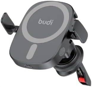 Magnetic Wireless Car Charger Holder – 2-in-1 Windshield & Vent Mount