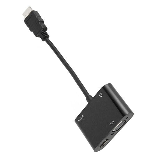 HDTV to HDTV + VGA Adapter with Audio – Dual Output Display Converter