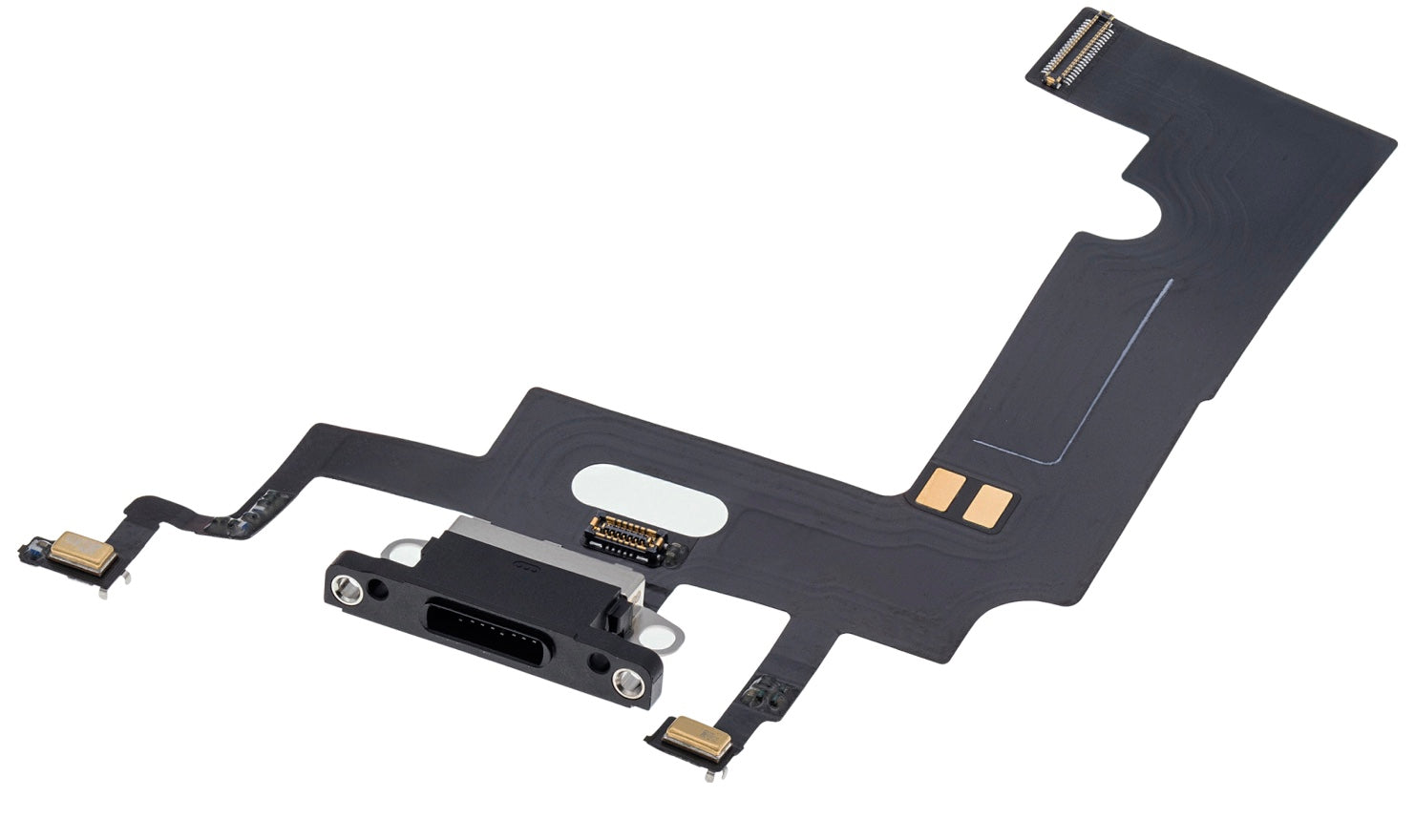 Charging Port Flex Cable Compatible with iPhone XR – Black USB Charging Dock & Microphone Flex | A1984 A2105 A2106 A2108 🟠🔌🎤