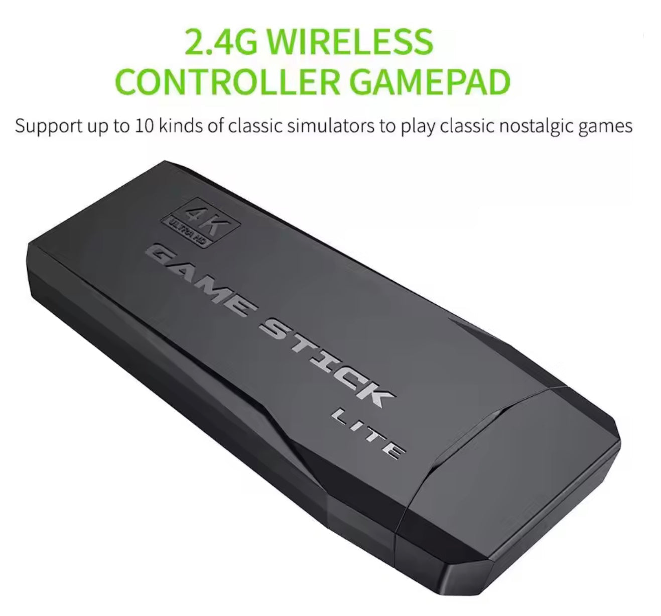 2.4G Wireless Controller Gamepad – 40 Emulator Support, HDMI TV Output