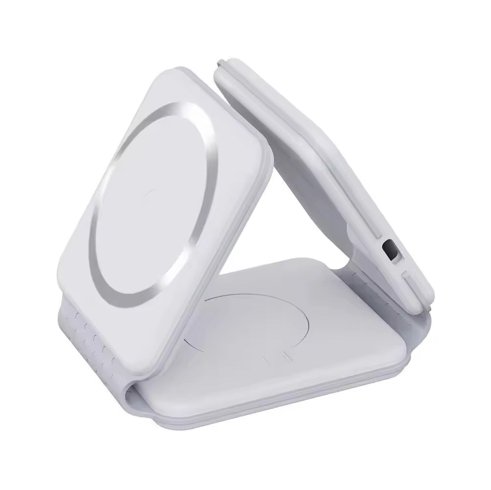 3-in-1 Magnetic Wireless Charger – Fast Charge for Phone, Watch & Earbuds