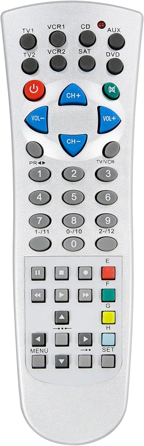 8-in-1 Universal Remote Control – TV, DVD, VCR, SAT, A/C & More