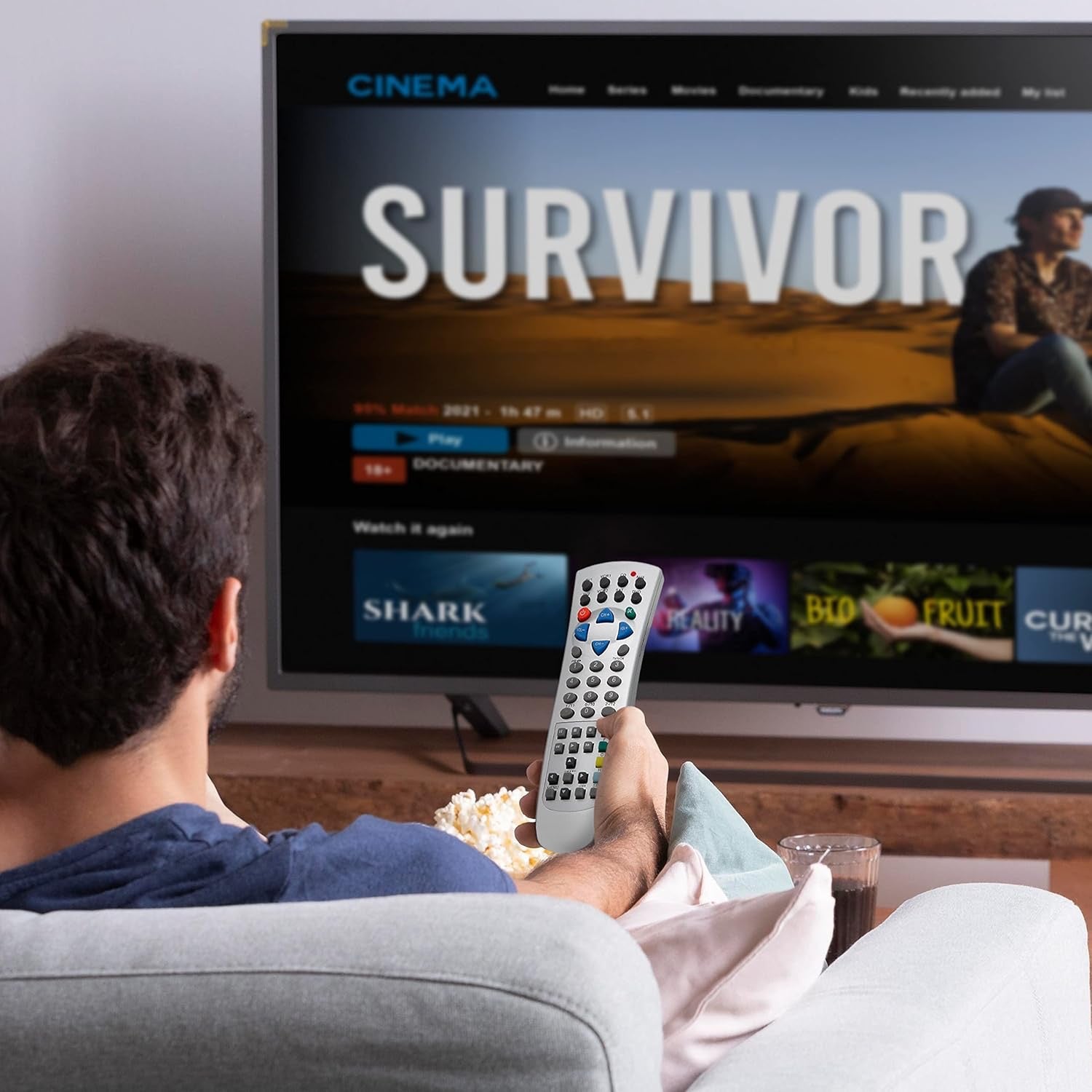 8-in-1 Universal Remote Control – TV, DVD, VCR, SAT, A/C & More