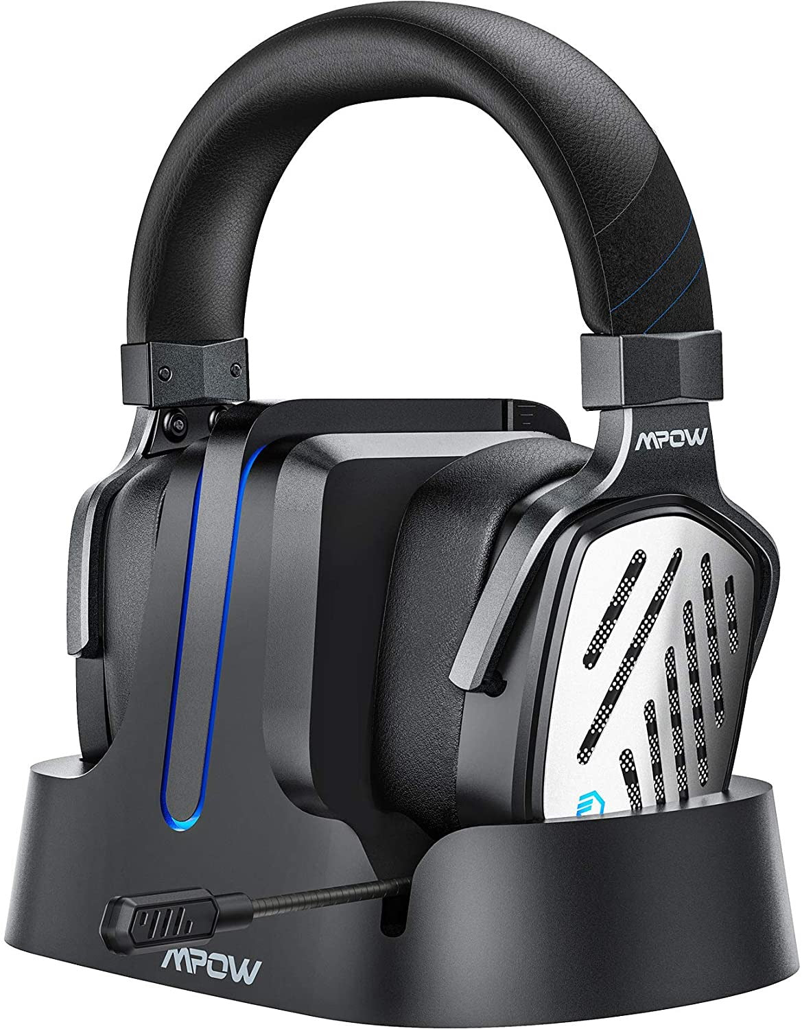 Wireless Gaming Headset with charging station and signal transmitter Mpow BH455 T1 2.4GHz