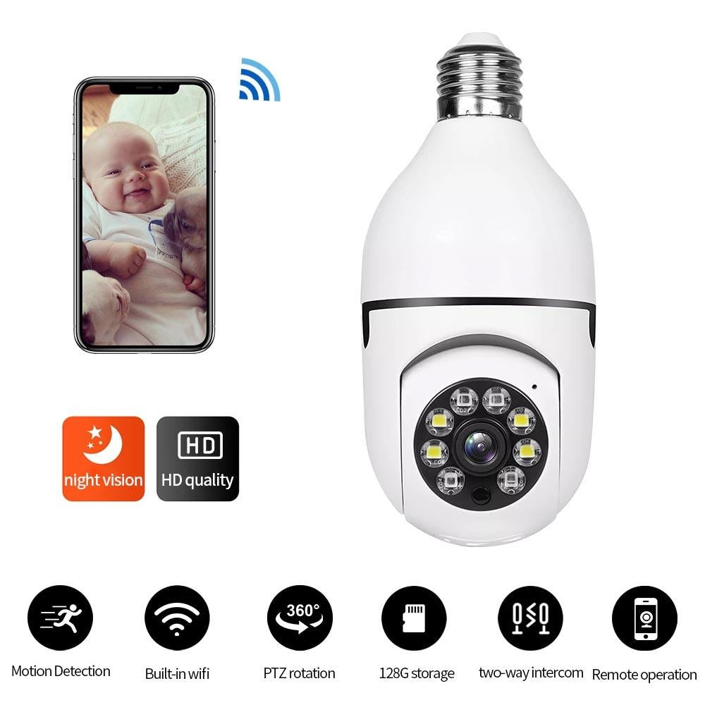 WiFi Panorama Security Camera – 360° Remote Viewing, Motion Detection
