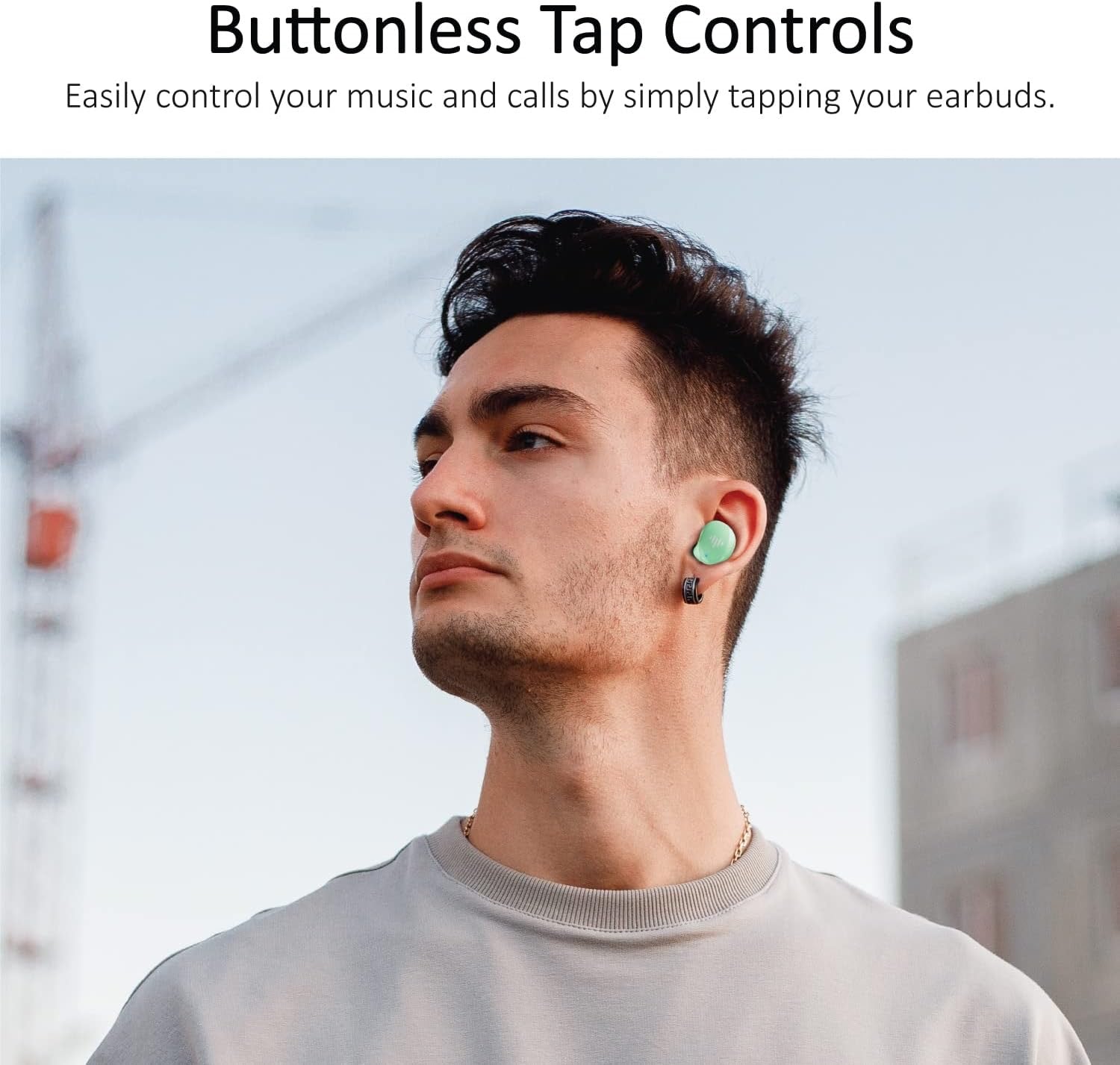 Wireless Bluetooth 5.3 Earbuds with IPX6 Waterproof & Touch Control – 8+12H Battery Life