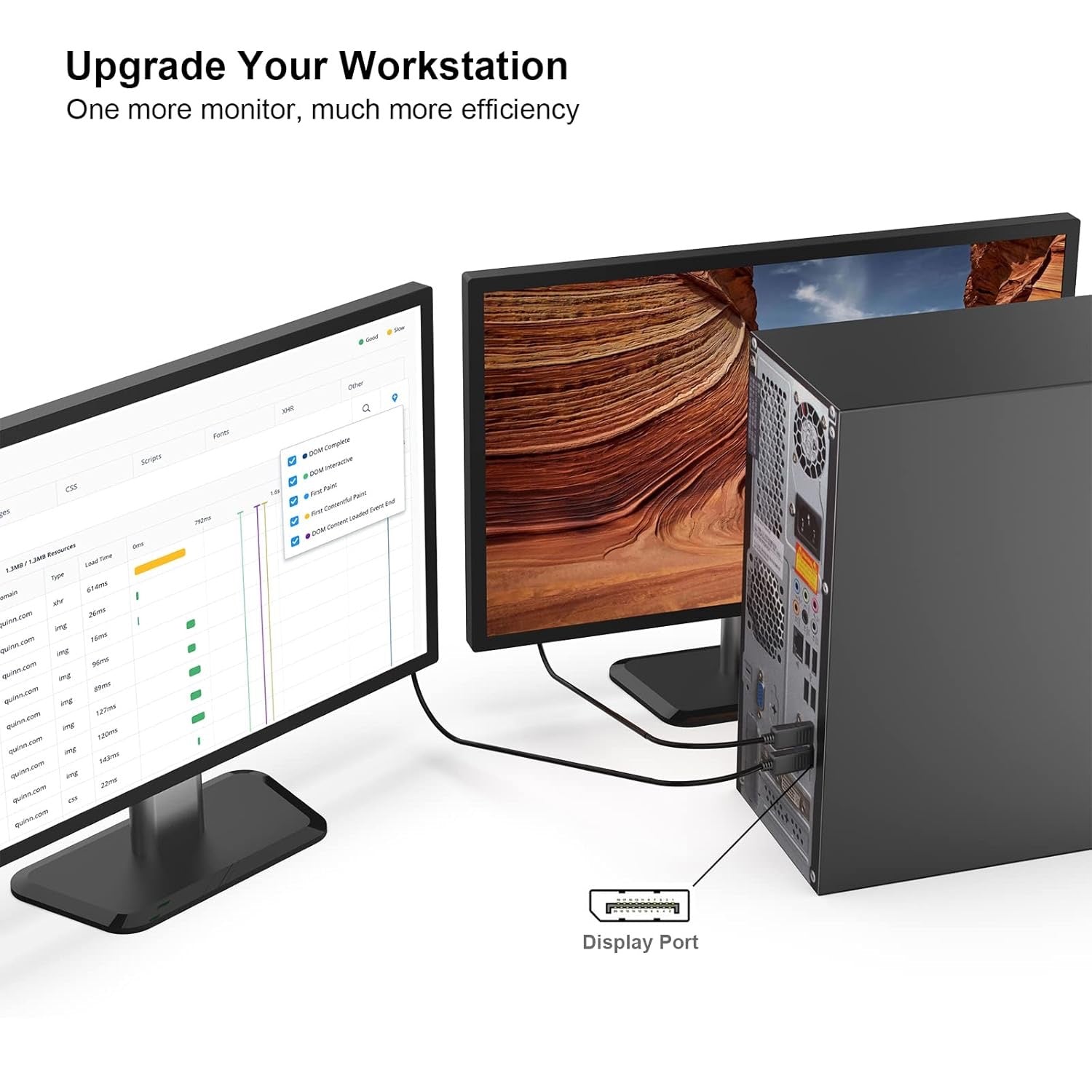 DisplayPort to DisplayPort Cable – 1.8M High-Speed 4K UHD Video Cable