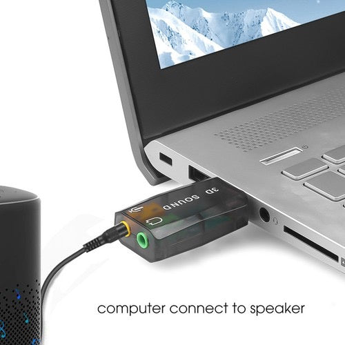 USB Sound Controller – Virtual 5.1CH Audio Adapter with 3D Sound