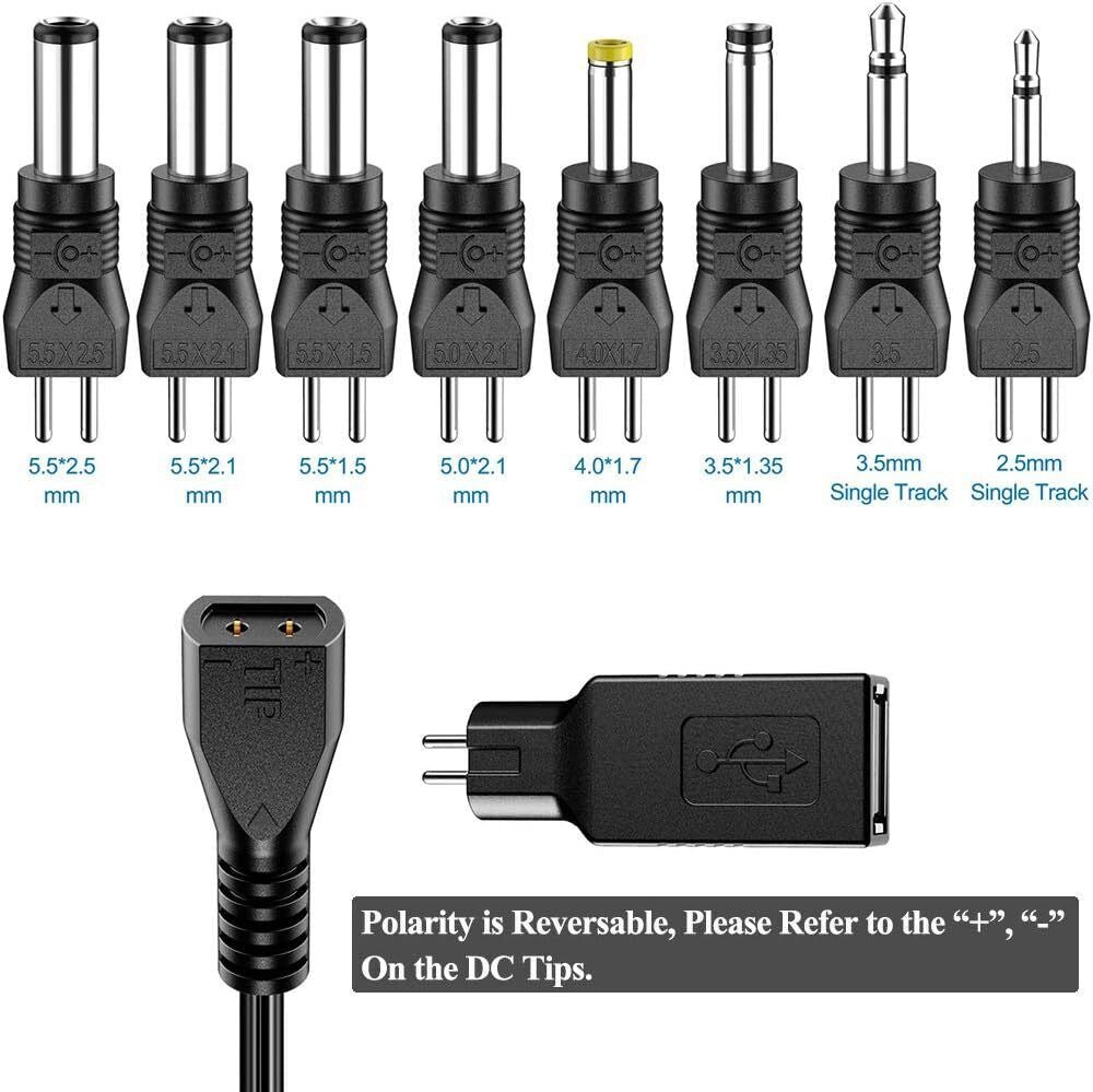 Infapower Laptop Universal Charger Power Supply 1000mA – Multi-Voltage AC/DC Adapter