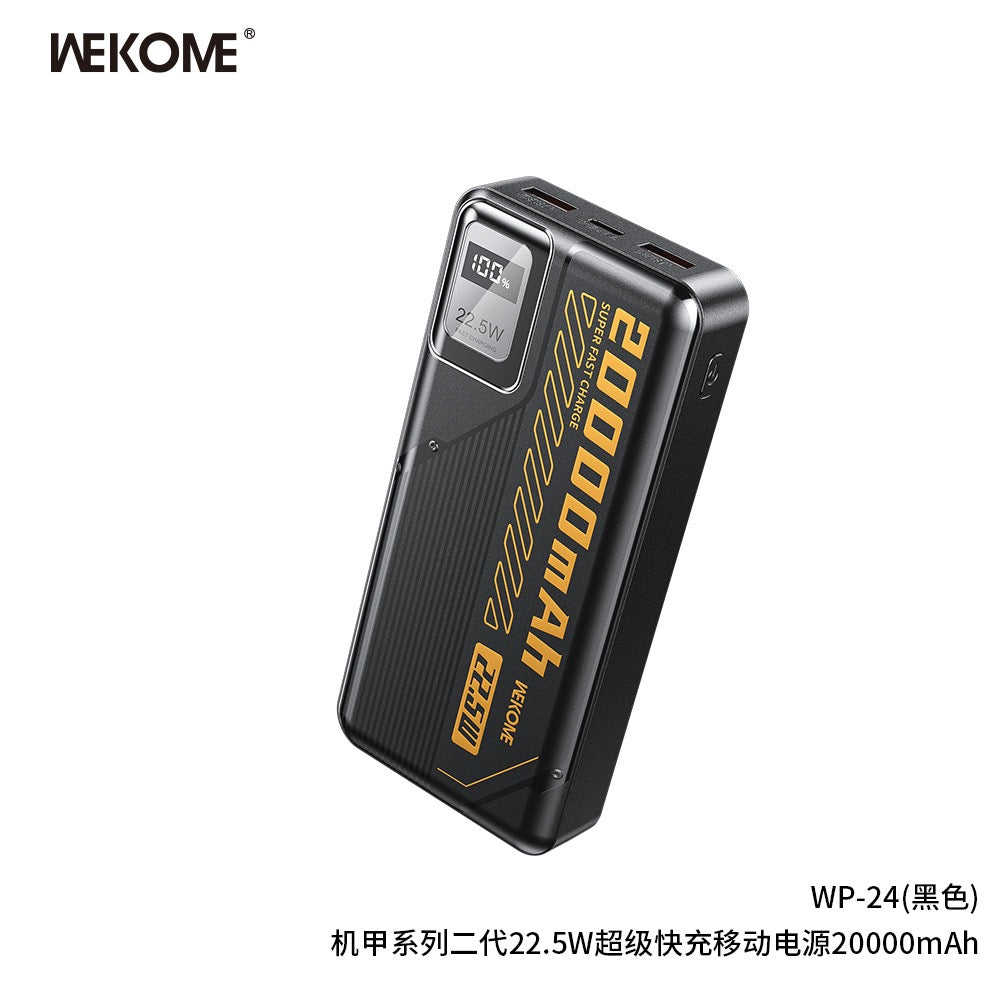 Wekome WP-24 Power Bank – 20000mAh, PD20W + 22.5W Super Fast Charging