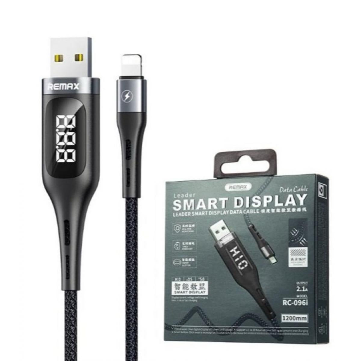 Smart Display Charging Cable – 1.2M, 2.1A, Real-Time Monitor