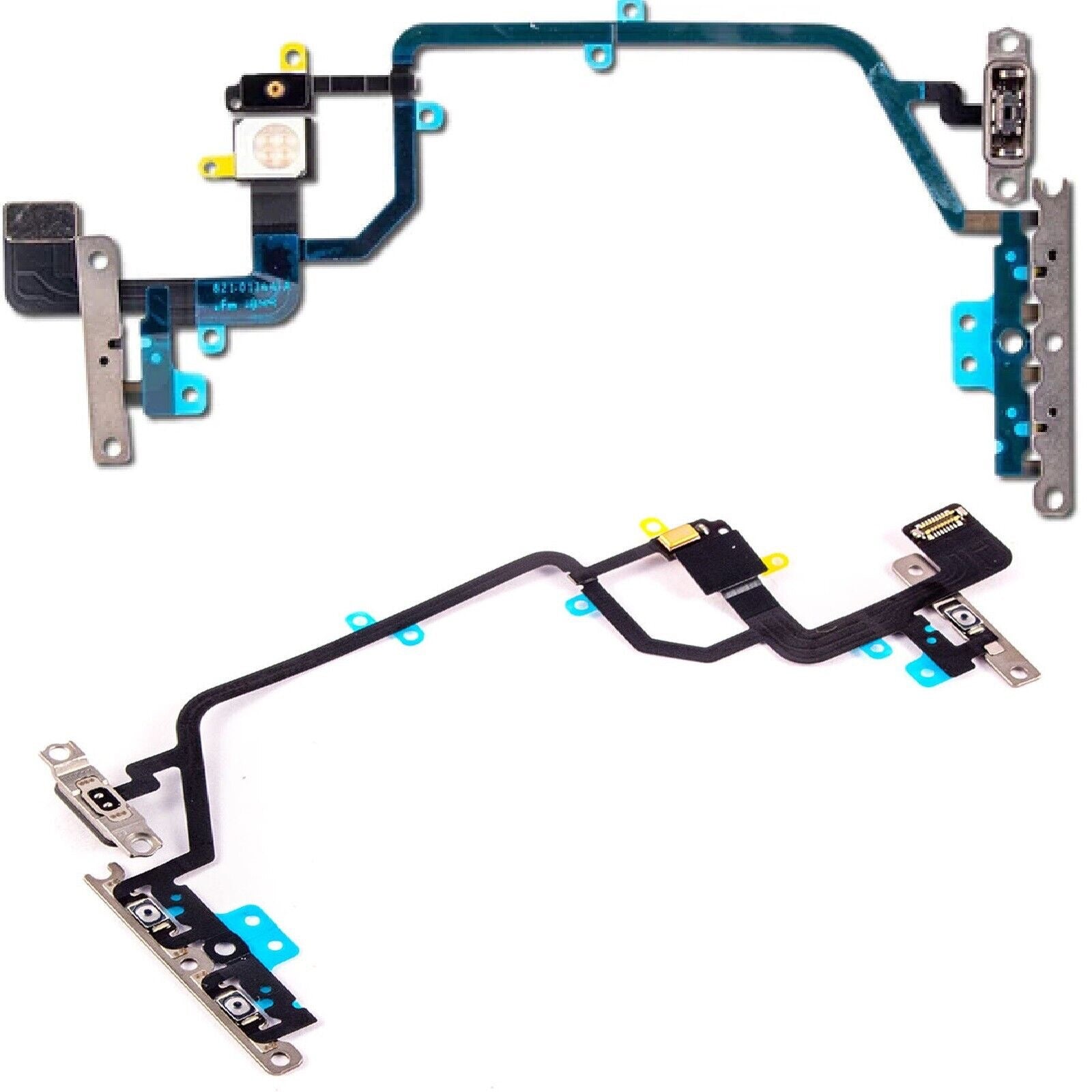 For iPhone XR Replacement Power Flex Cable Volume Buttons & Mute Switch With Brackets