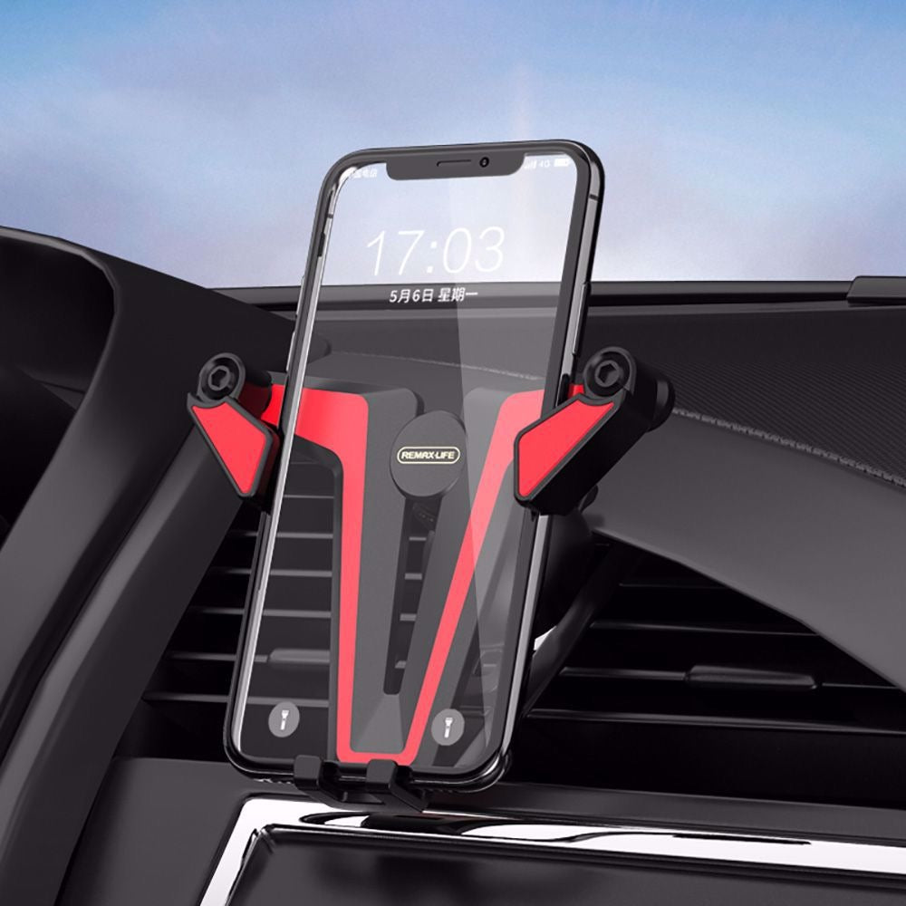 Gravity Sensitive Auto Lock 360° Rotation Phone Car Holder – Non-Blocking Design, Universal Fit