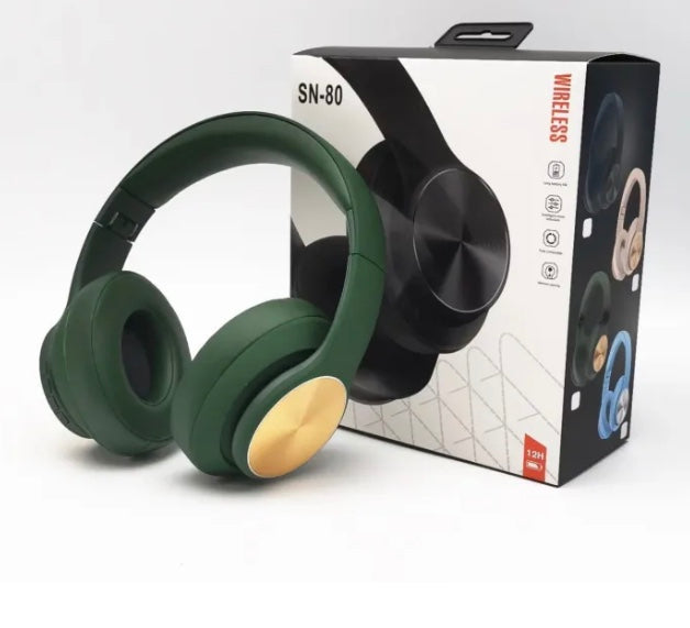 STYLISH DESIGN WIRELESS HEADPHONES AUDIO SN-80