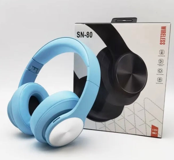 STYLISH DESIGN WIRELESS HEADPHONES AUDIO SN-80