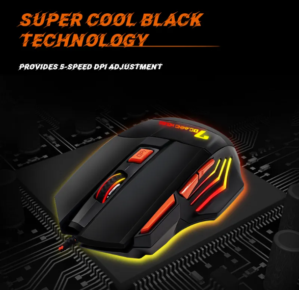 JERTECH Warrior Mouse + Mouse Pad Combo – High DPI Wired USB Gaming Set