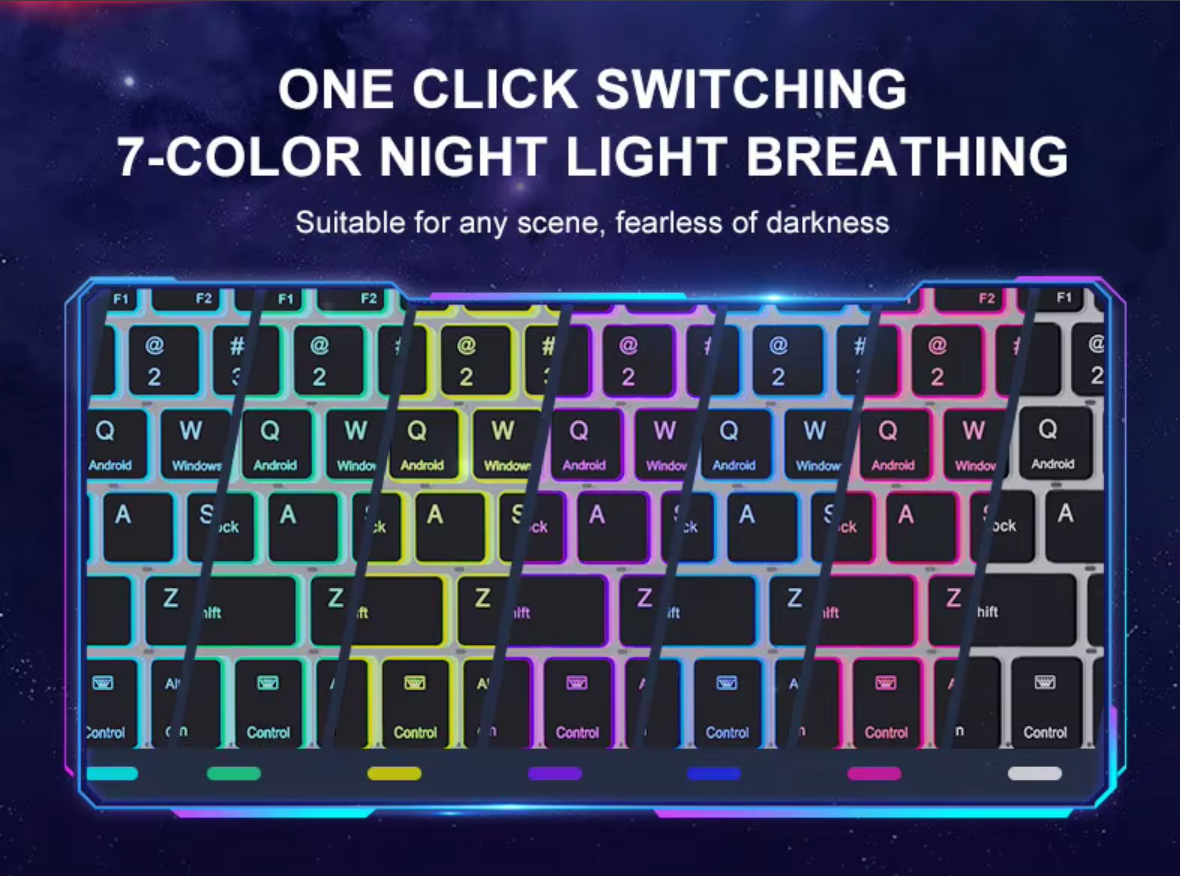 JERTECH Transparent Wireless Keyboard – 2.4GHz Slim USB Keyboard | Clear Design