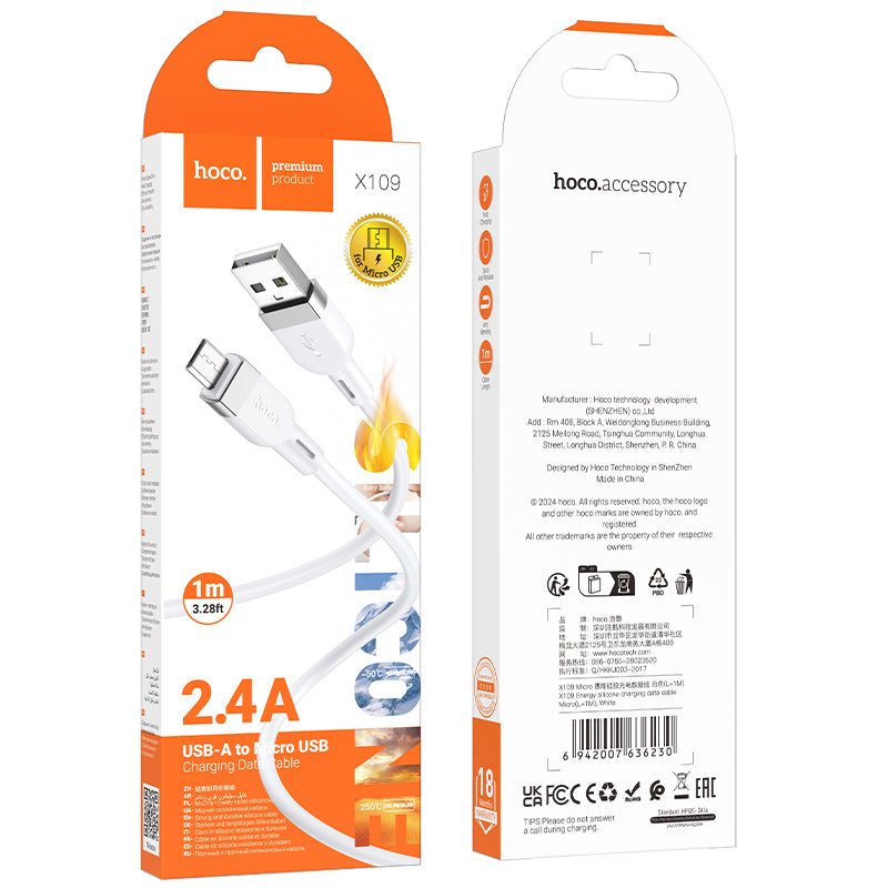 HOCO USB-A to Micro-USB Charging Data Cable | Fast & Reliable
