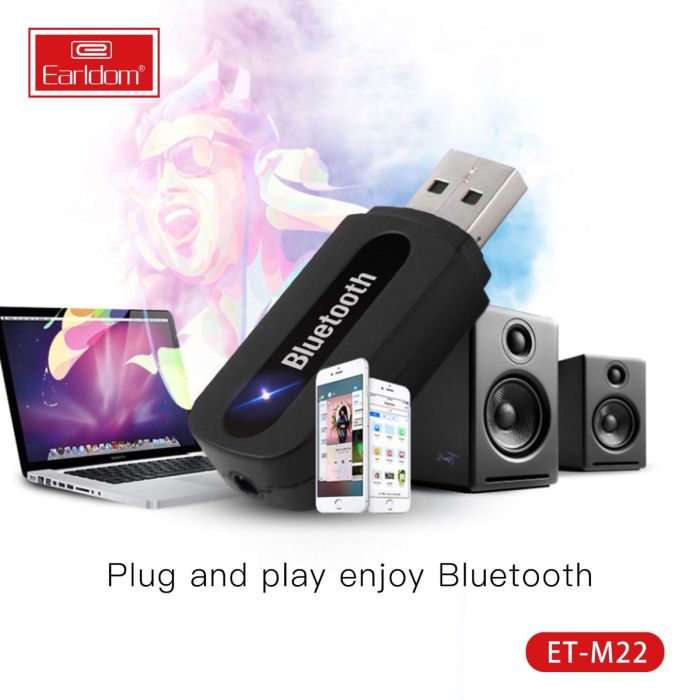 Bluetooth USB Music Receiver Adapter with EDR – Wireless Audio for Car, Home Speakers & PCs